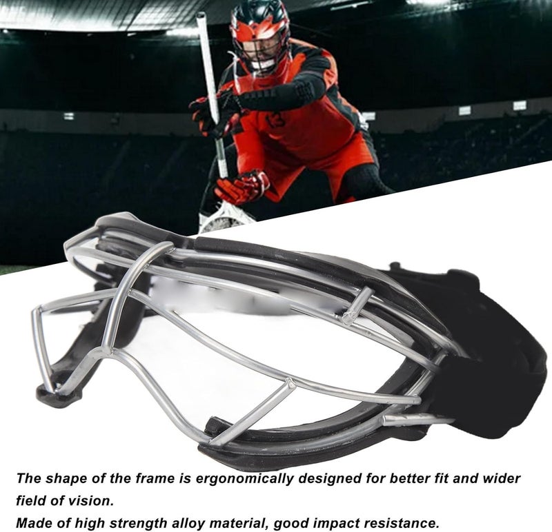 SASKATE Lacrosse Goggles, Silicone Ferroalloy Anti Slip Texture Hockey Goggle for Training - Image 5